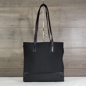 Classic Black Tote Bag - Minimalist Women's Shoulder Bag